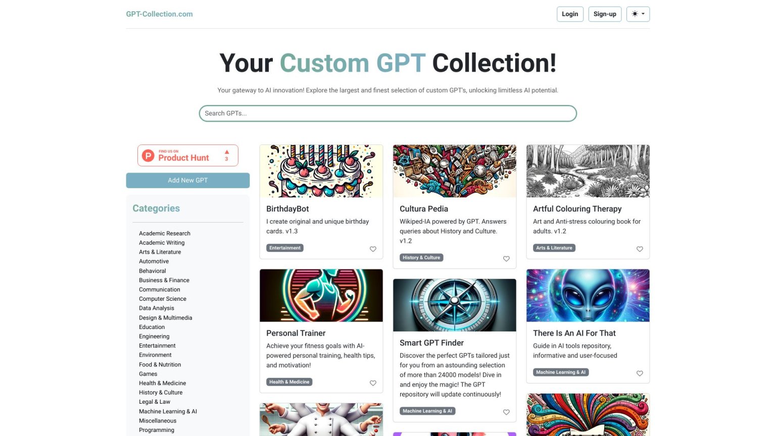 GPT-Collection 网站截图