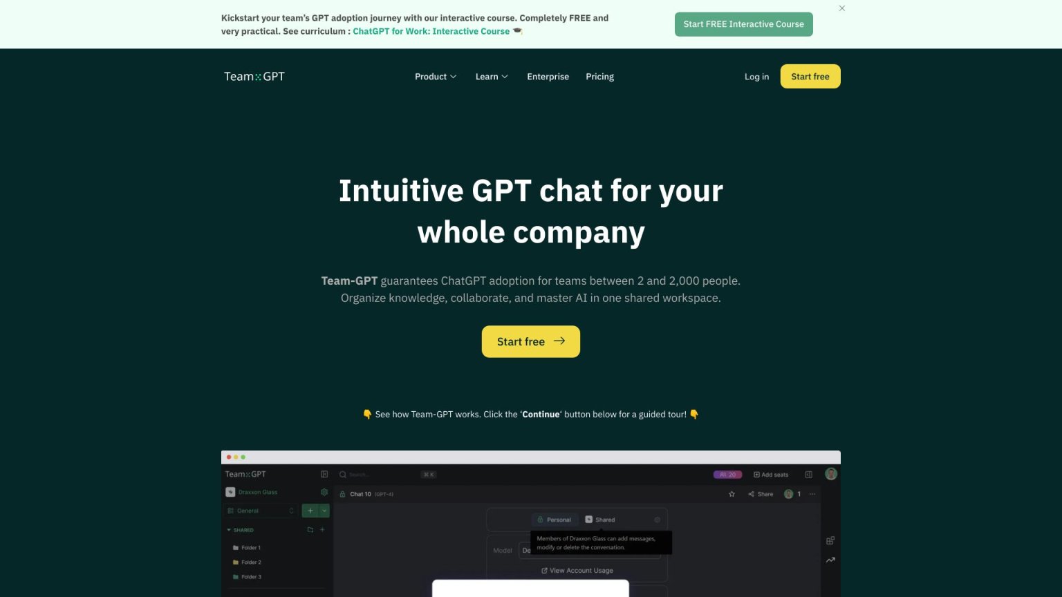 Team-GPT 网站截图