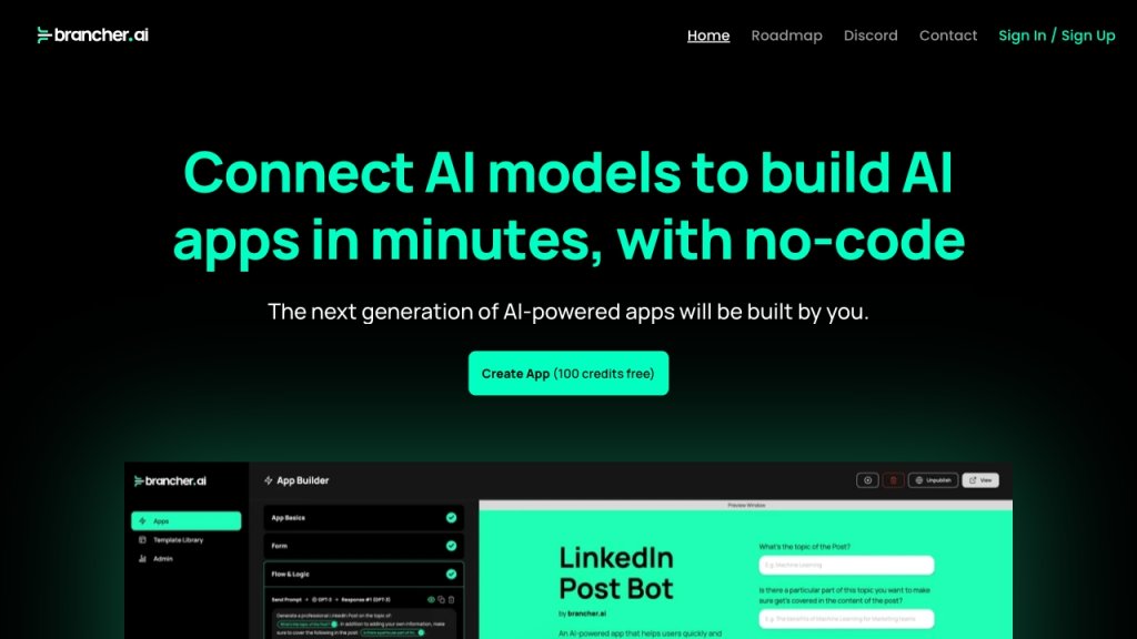 Brancher AI 网站截图