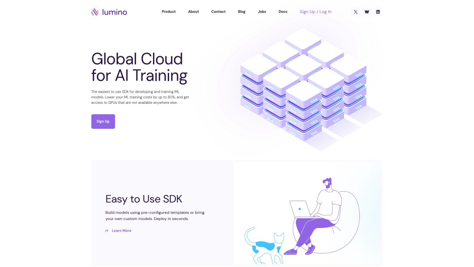 Lumino AI 网站截图