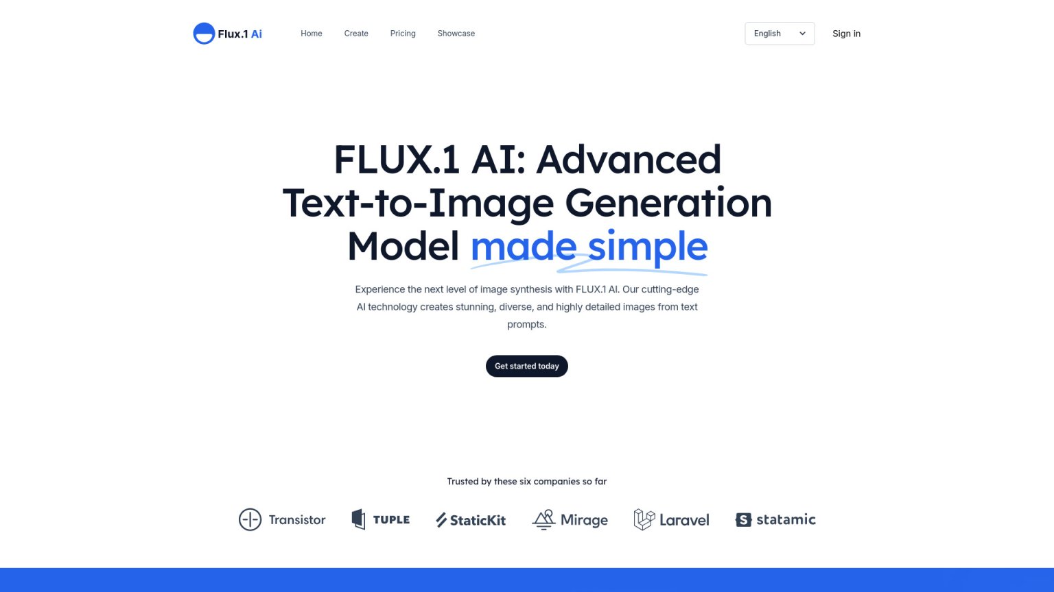 Flux1 AI 网站截图