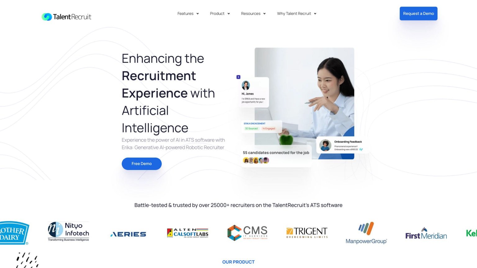 TalentRecruit 网站截图