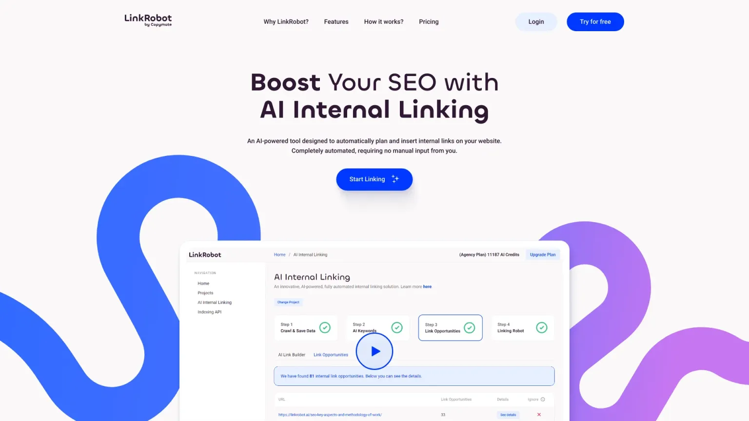 Linkrobot AI 网站截图