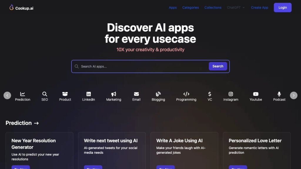 Cookup.ai 网站截图