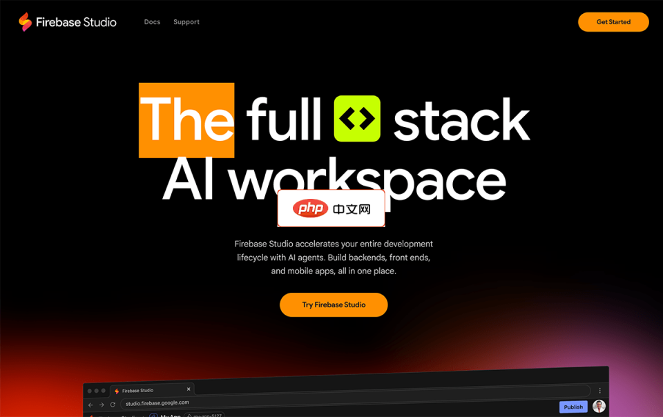 Firebase Studio 网站截图