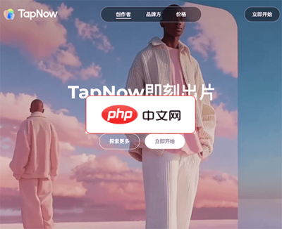 TapNow 网站截图