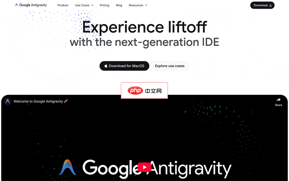 Google Antigravity 网站截图