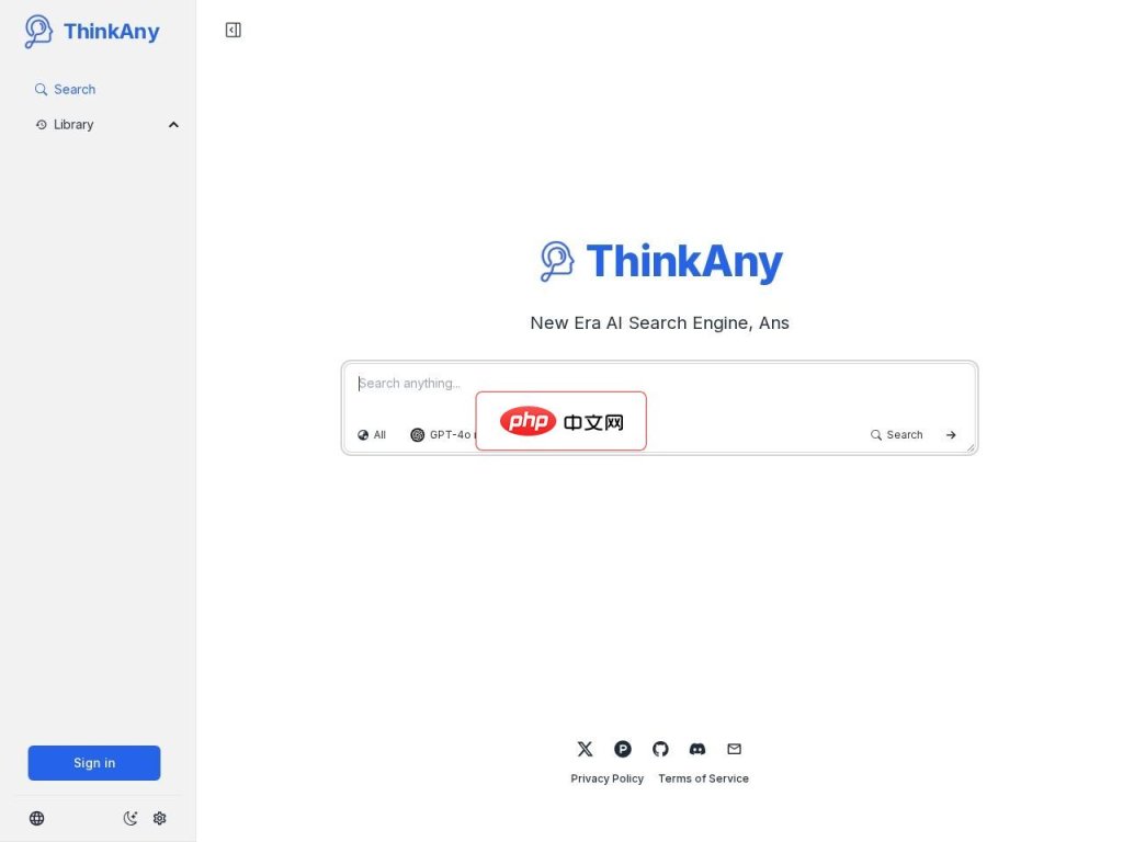 ThinkAny 网站截图