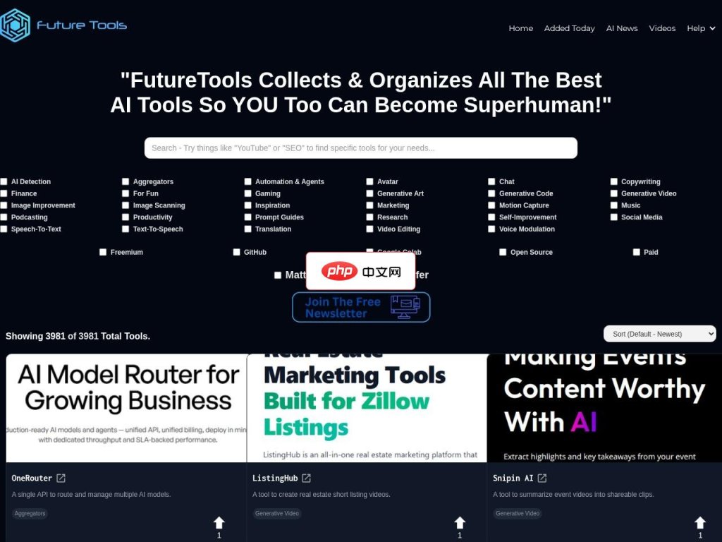 Future Tools 网站截图