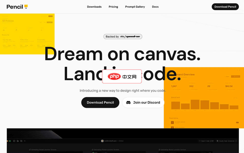Pencil.dev 网站截图