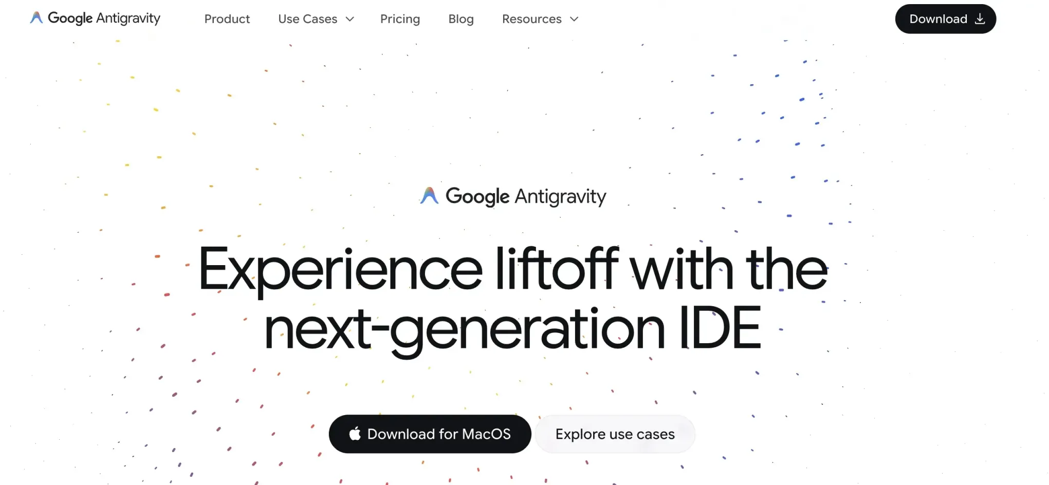 Antigravity 网站截图