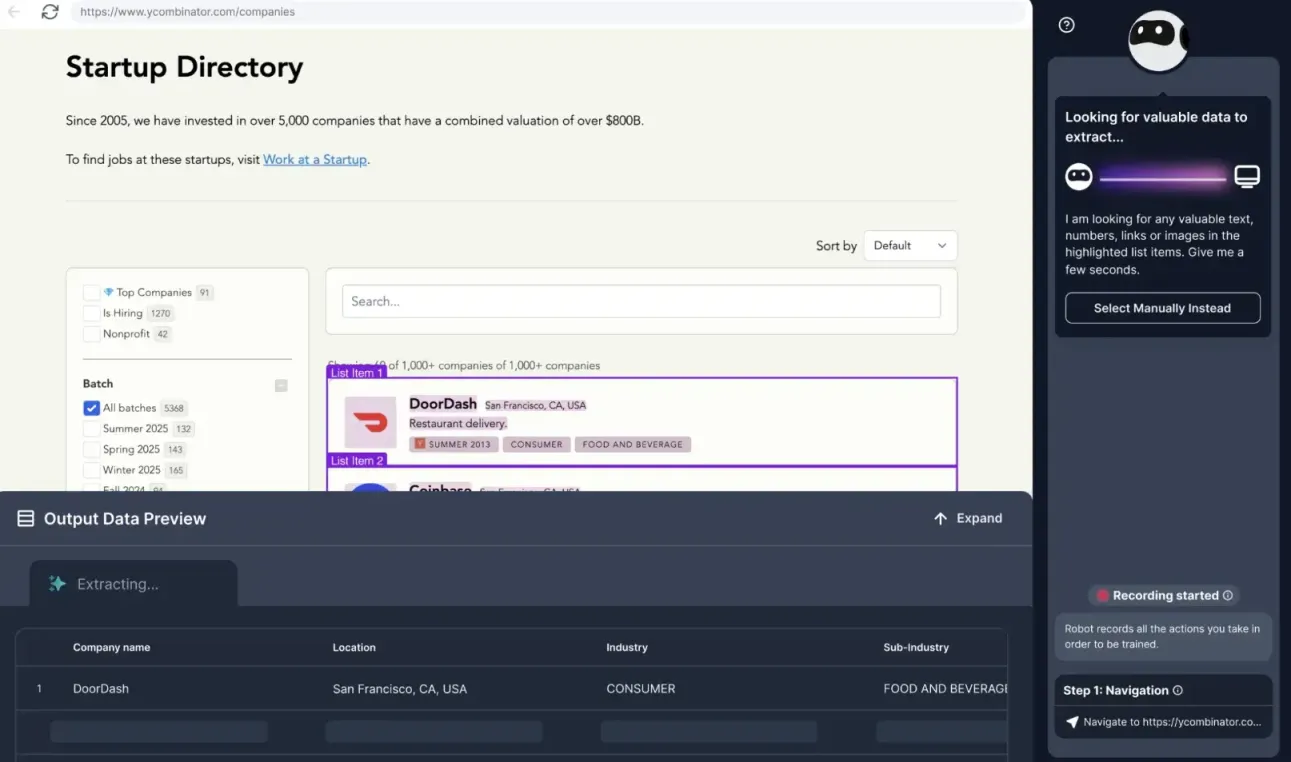 BrowseAI 网站截图
