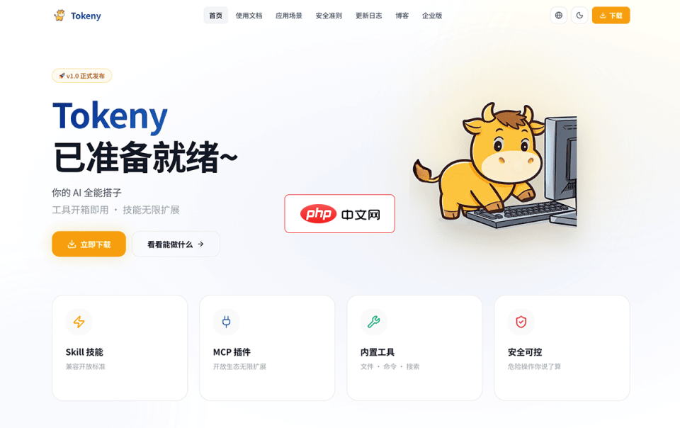 Tokeny 网站截图