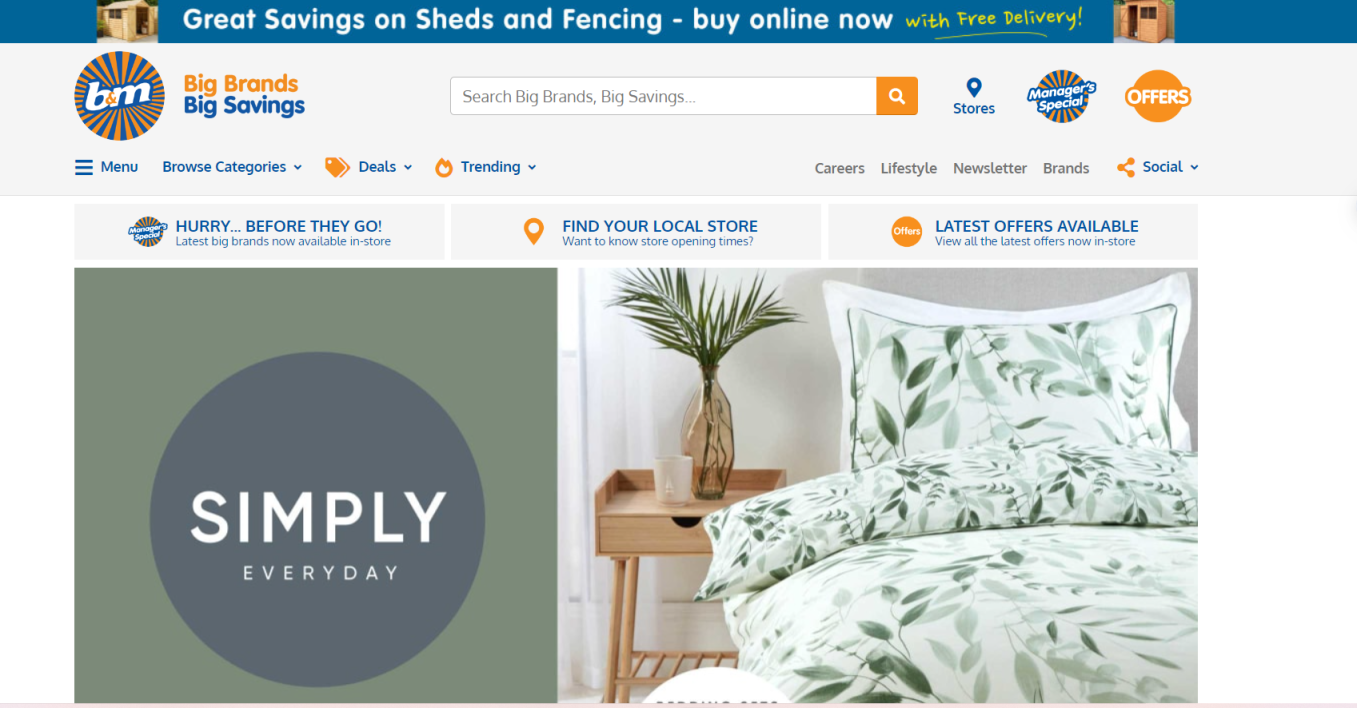 Bmstores 网站截图