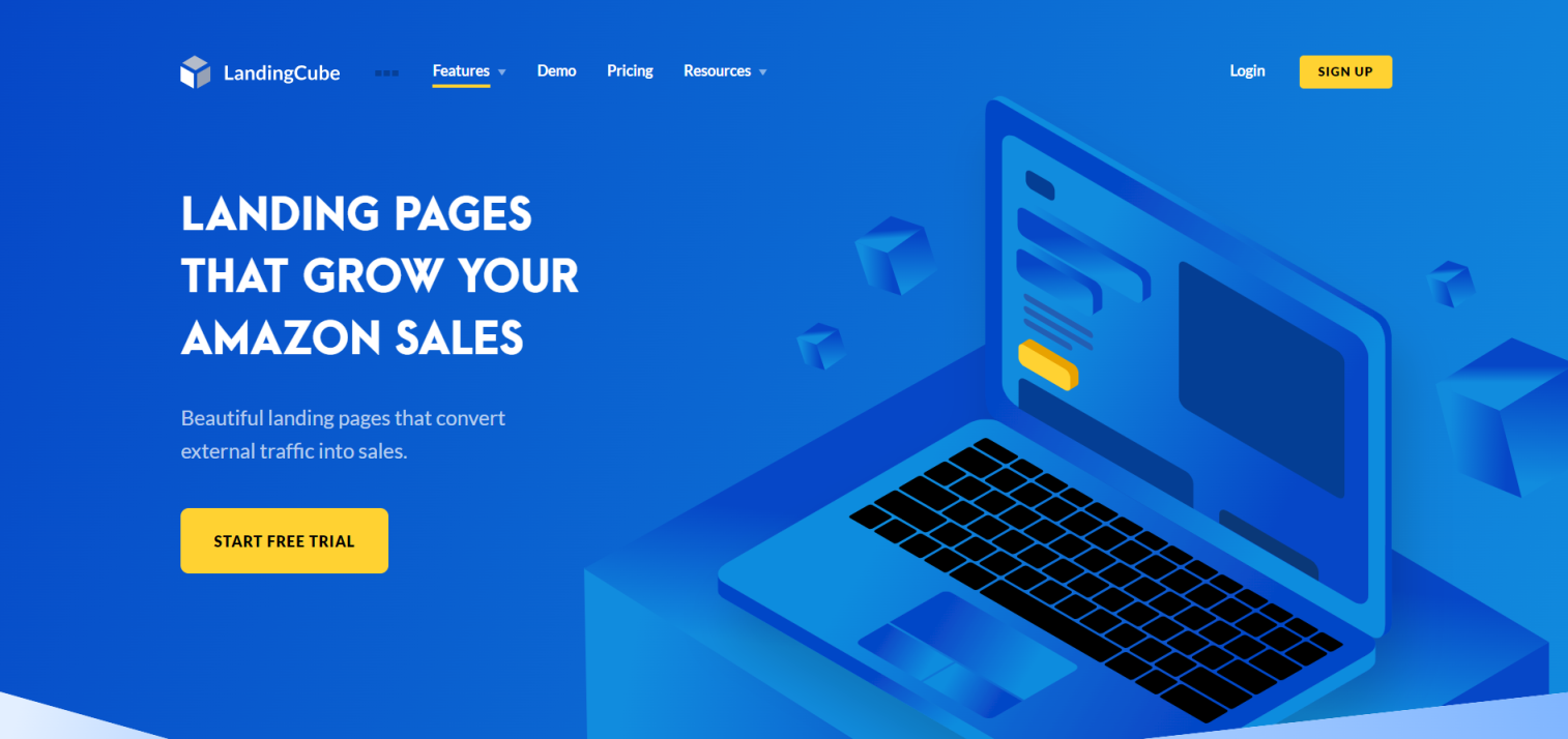 LandingCube 网站截图