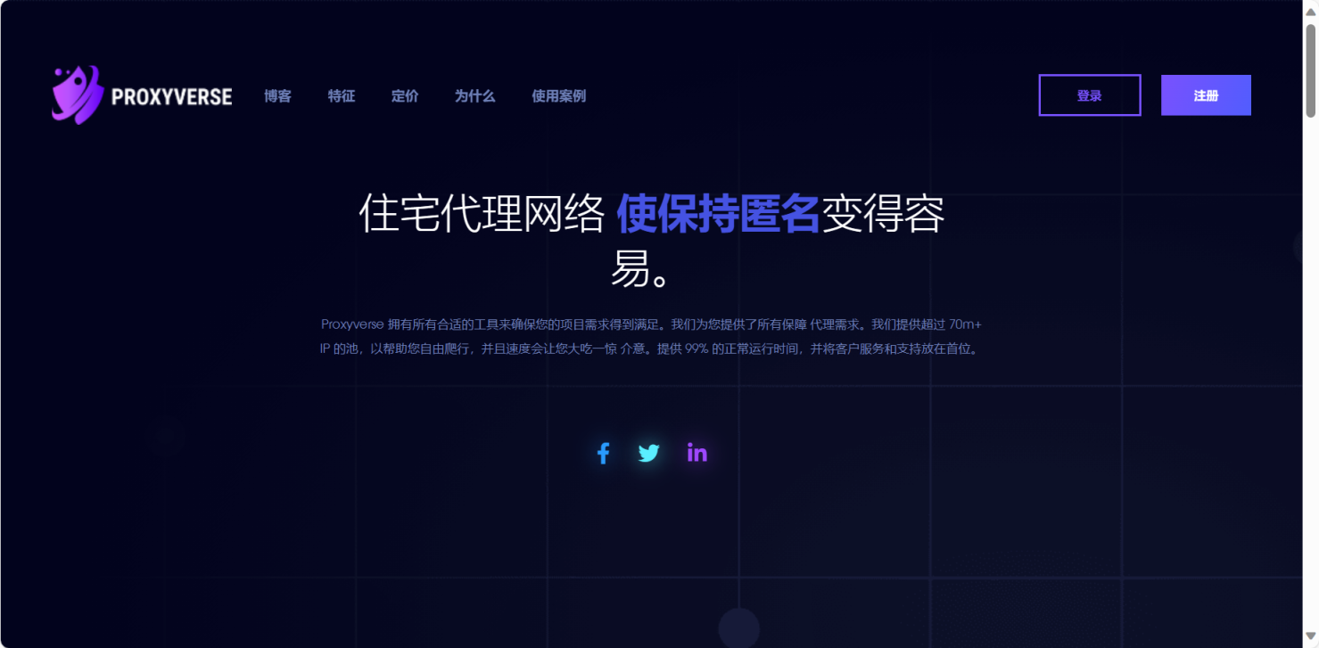 proxyverse 网站截图