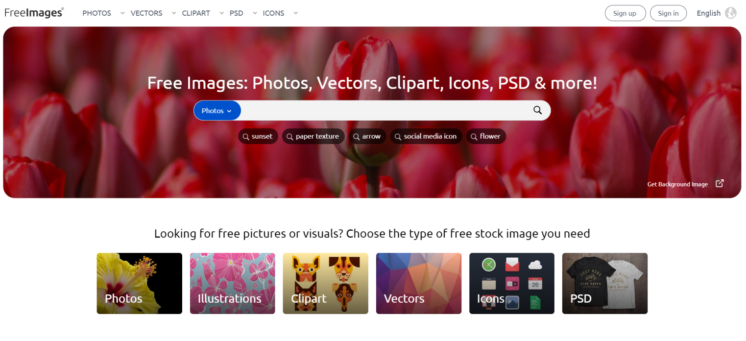 FreeImages 网站截图