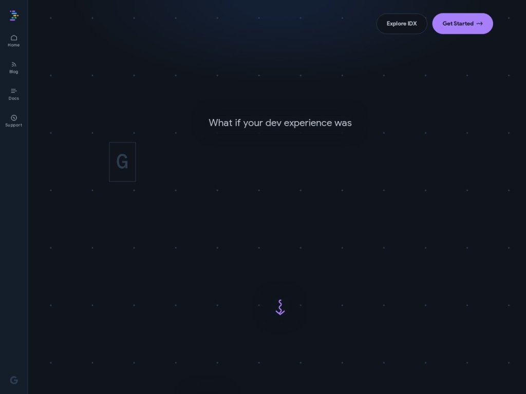 Project IDX 一站式AI辅助开发平台，让创新无处不在，轻松实现全方位应用开发 网站截图