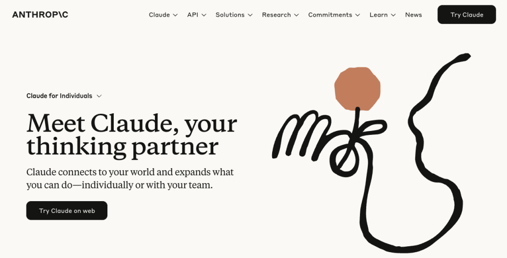 Anthropic 网站截图