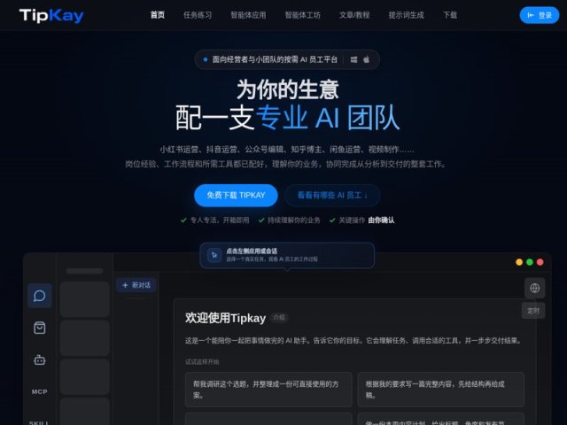 Tipkay 网站截图