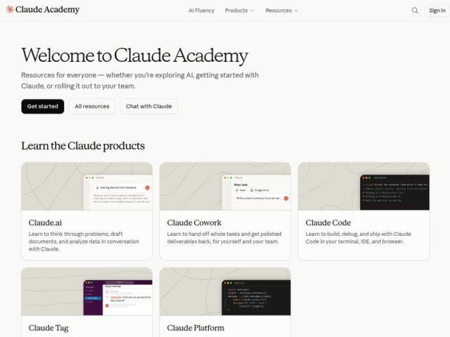 Claude Academy 网站截图