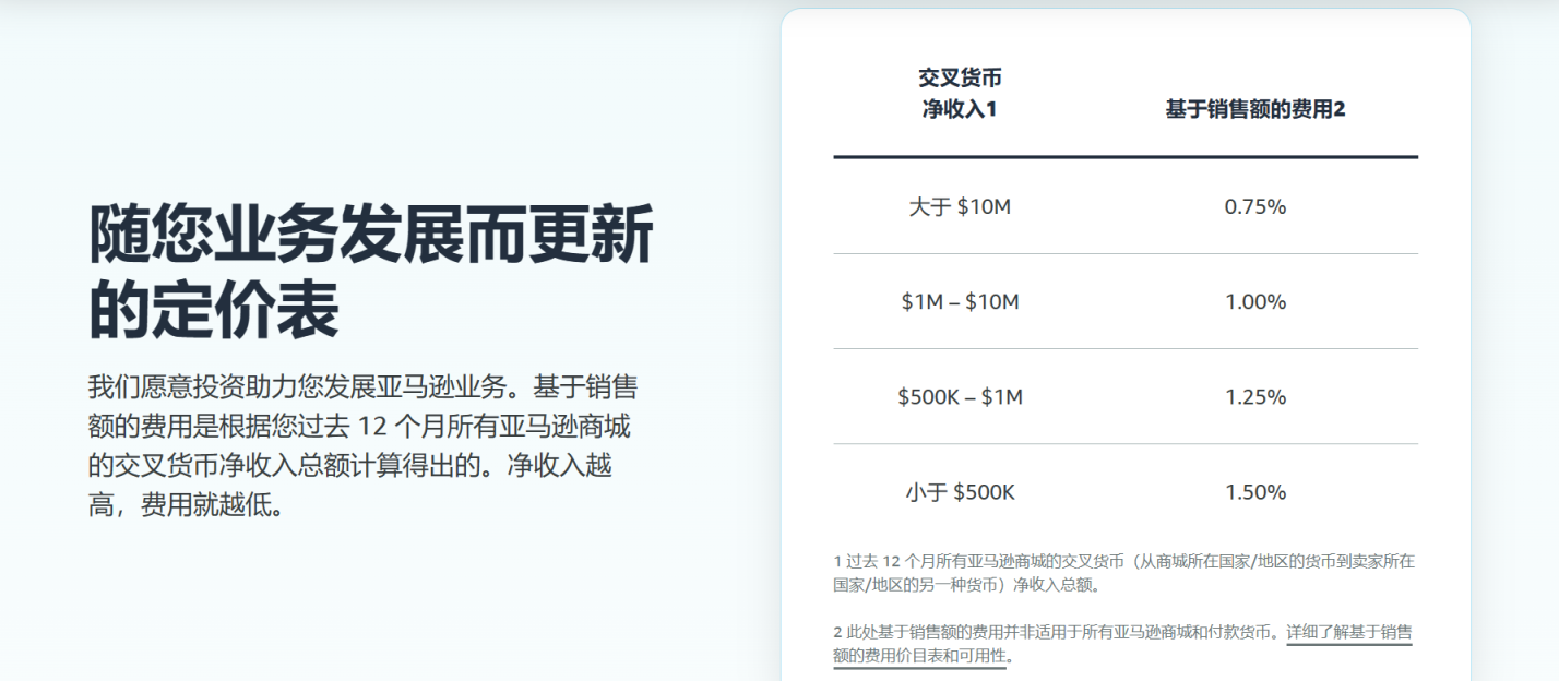 亚马逊全球收款 网站截图