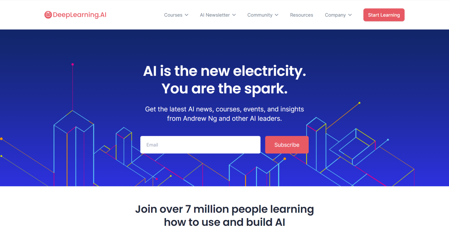 DeepLearning 网站截图