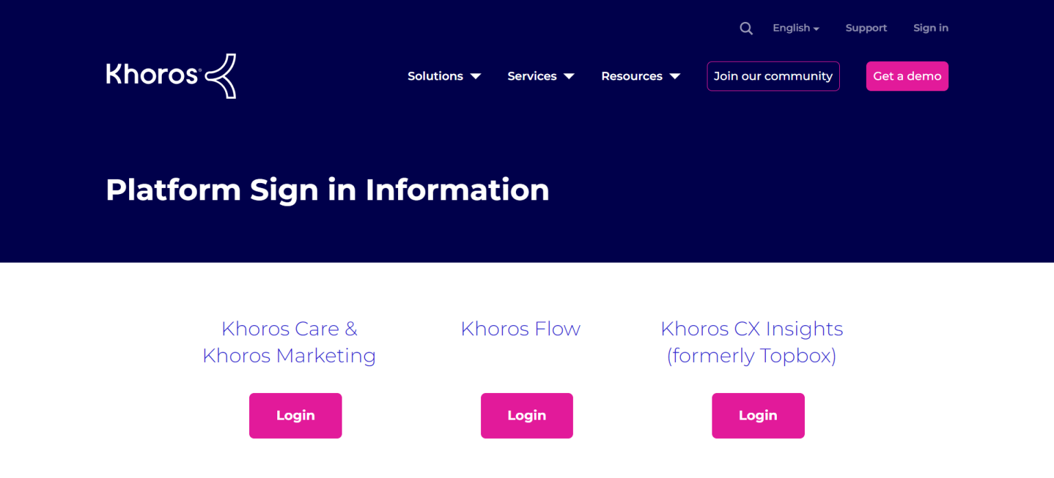 Khoros 网站截图