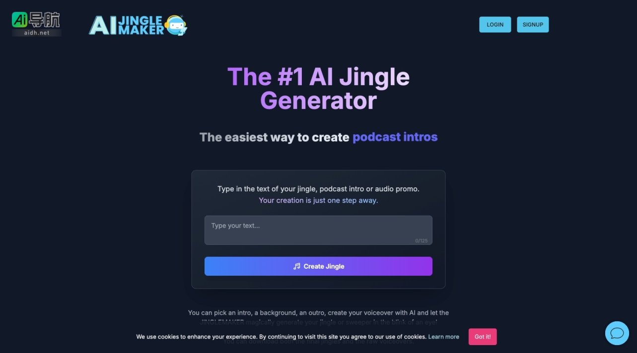 AI JINGLEMAKER AI JingleMaker提供便捷的AI生成音乐广告和播客开场，助力创作者快速制作高质量音频内容 网站截图