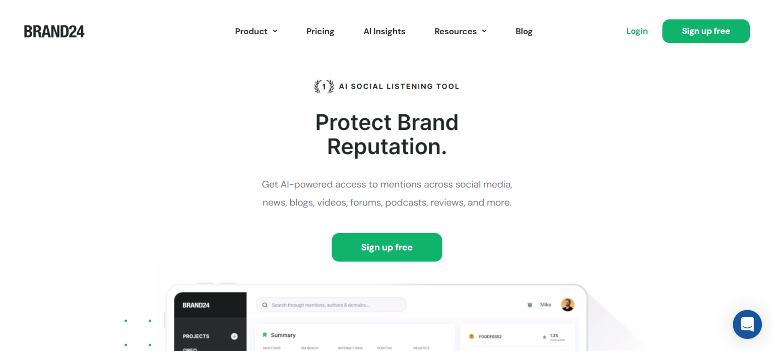 Brand24 网站截图