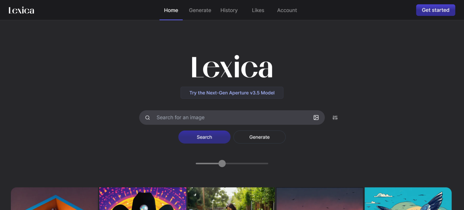 Lexica 网站截图