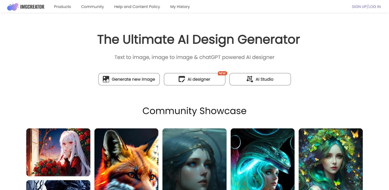 ImgCreator 网站截图