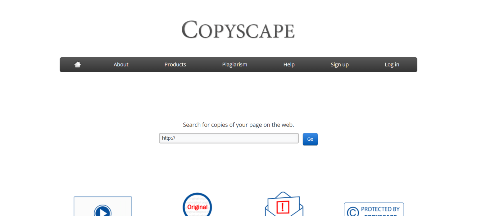 Copyscape 网站截图