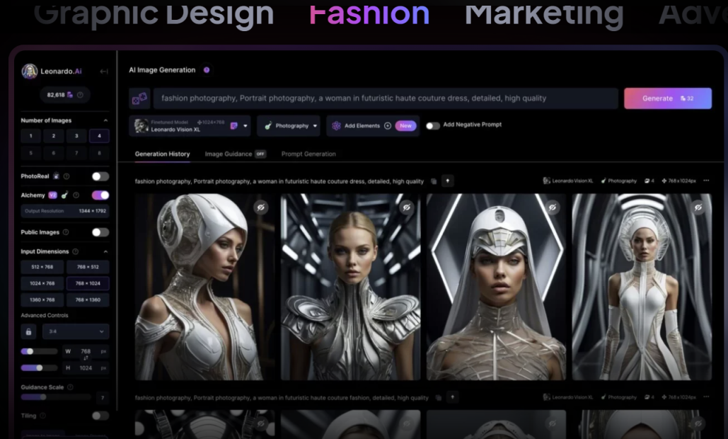 Leonardo.Ai 网站截图
