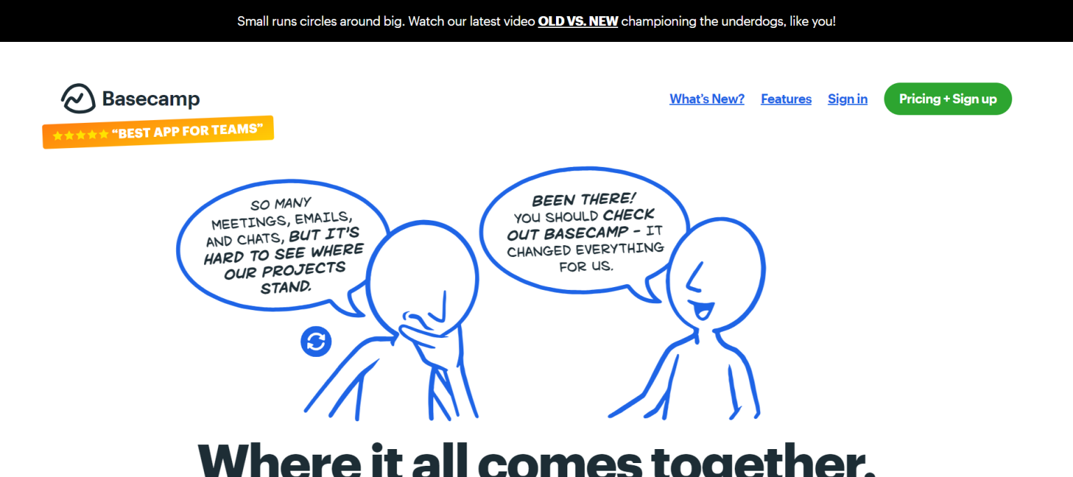 Basecamp 在线协作项目管理 网站截图