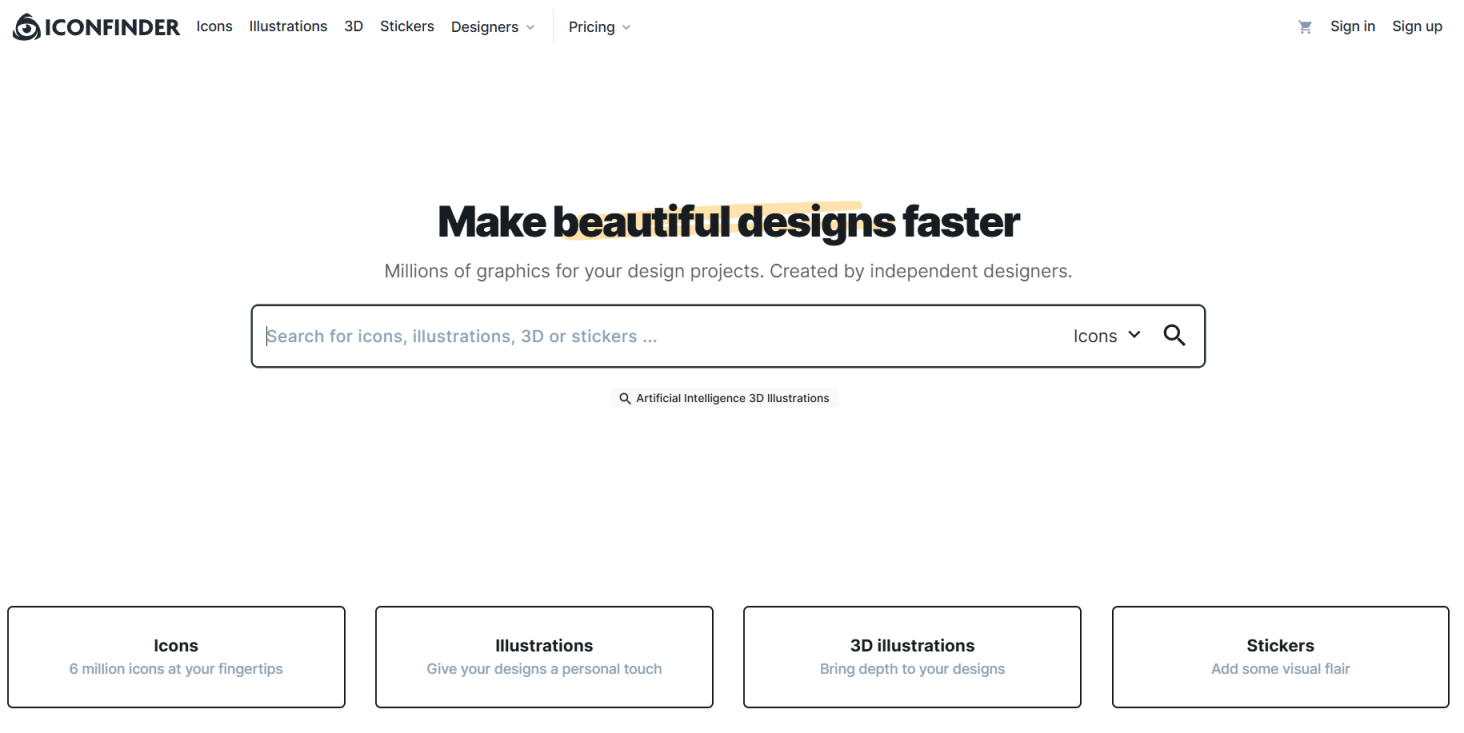 Iconfinder 网站截图