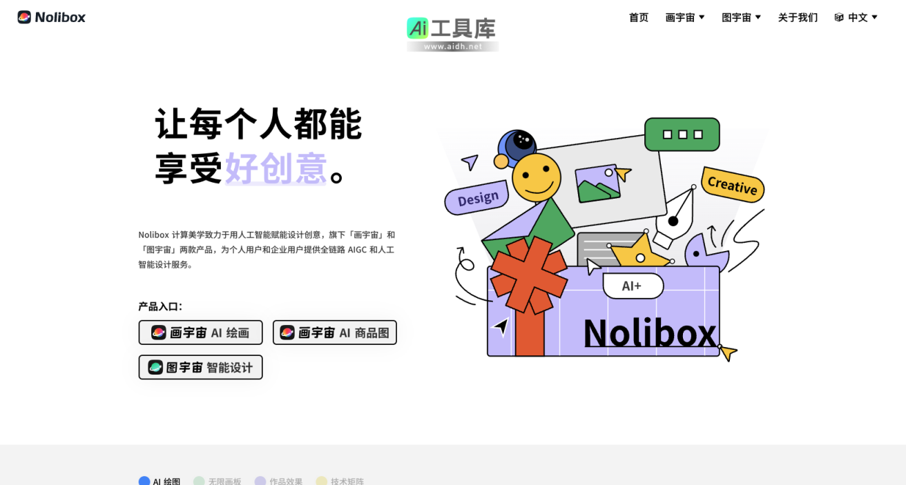Nolibox 计算美学：AI设计创新平台 网站截图