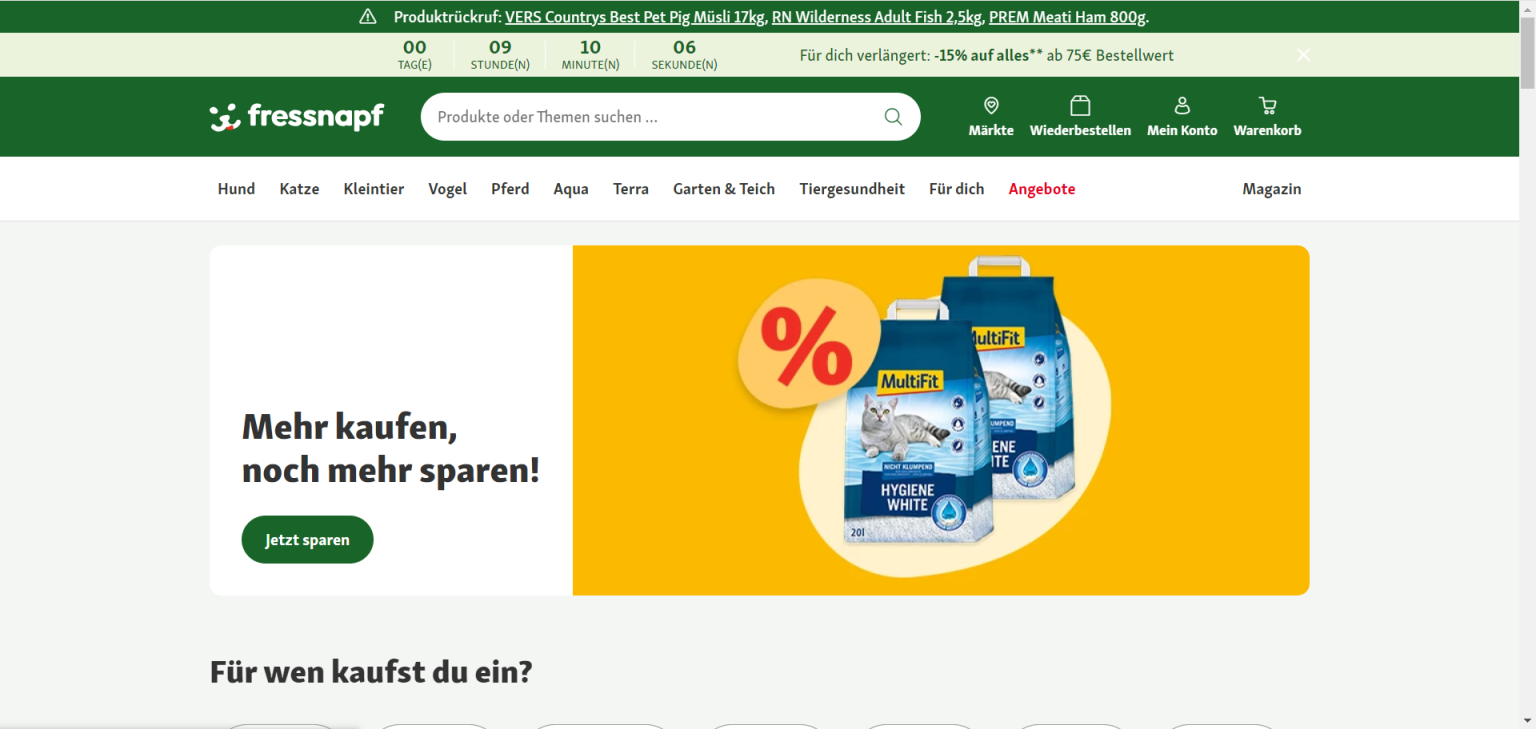 fressnapf 网站截图