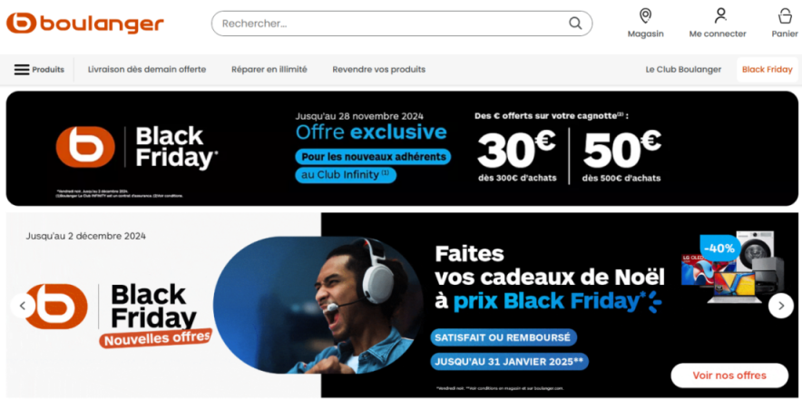 Boulanger 网站截图