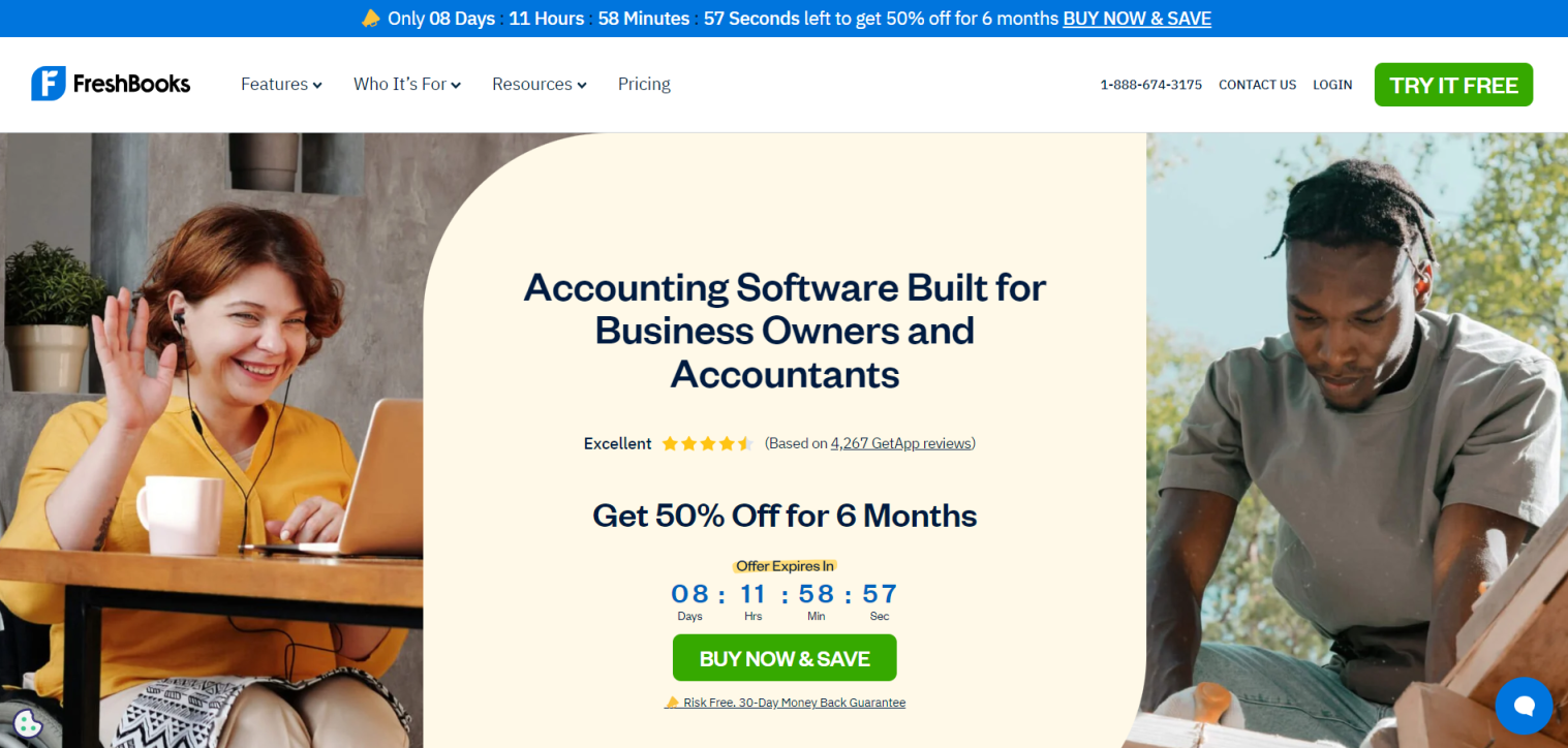FreshBooks 网站截图