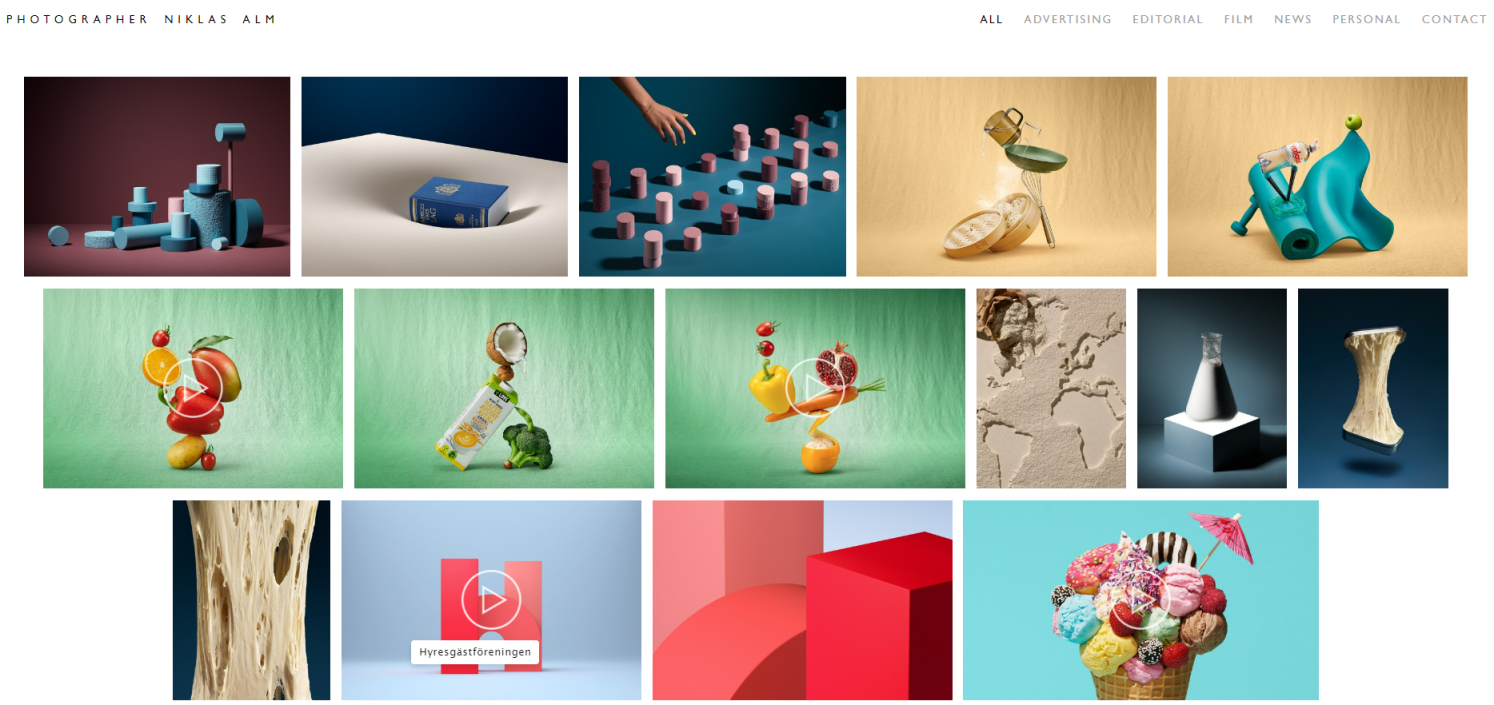 PHOTOGRAPHER NIKLAS ALM 网站截图