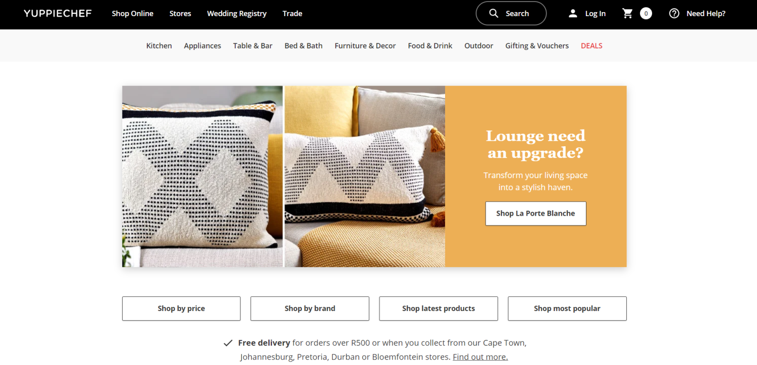 Yuppiechef 网站截图