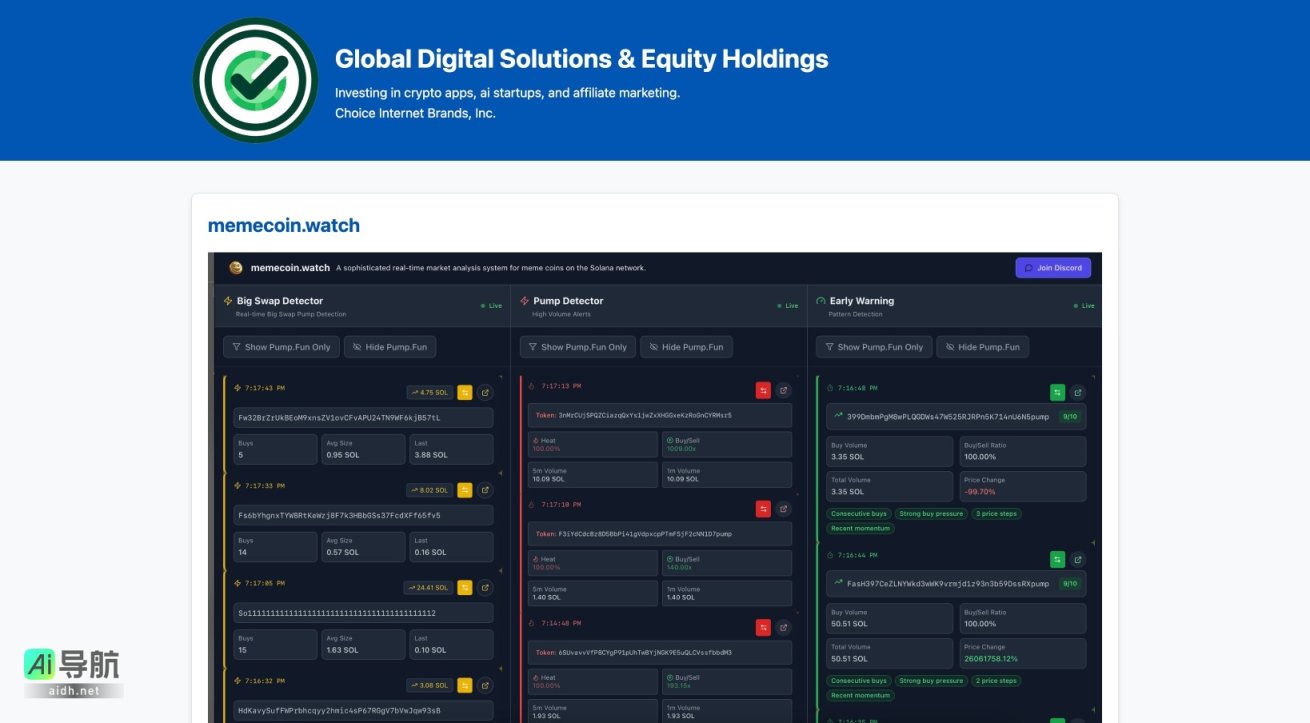 Choice Internet Brands, Inc. Choice Internet Brands专注于数字解决方案与投资，涵盖加密应用、人工智能初创企业及儿童教育平台 网站截图