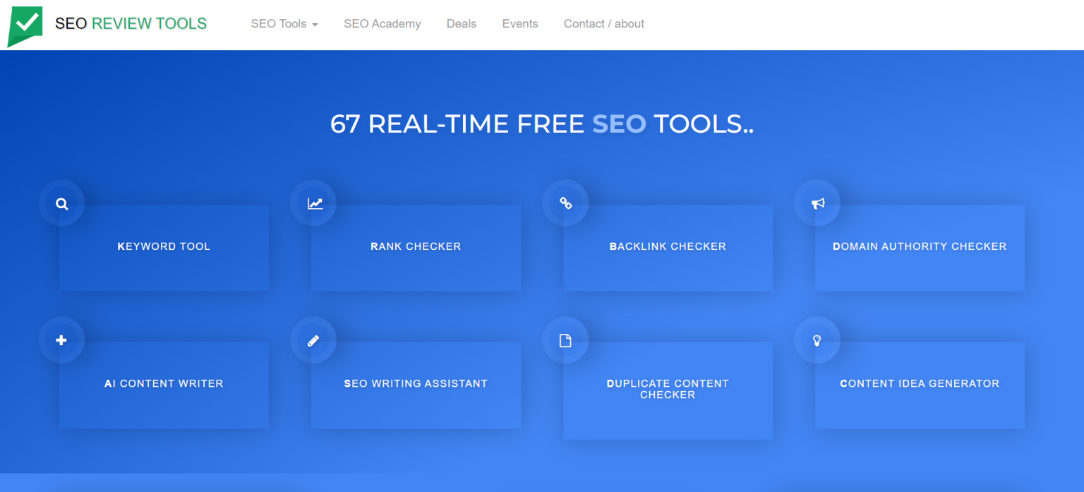 SEO REVIEW TOOLS 网站截图