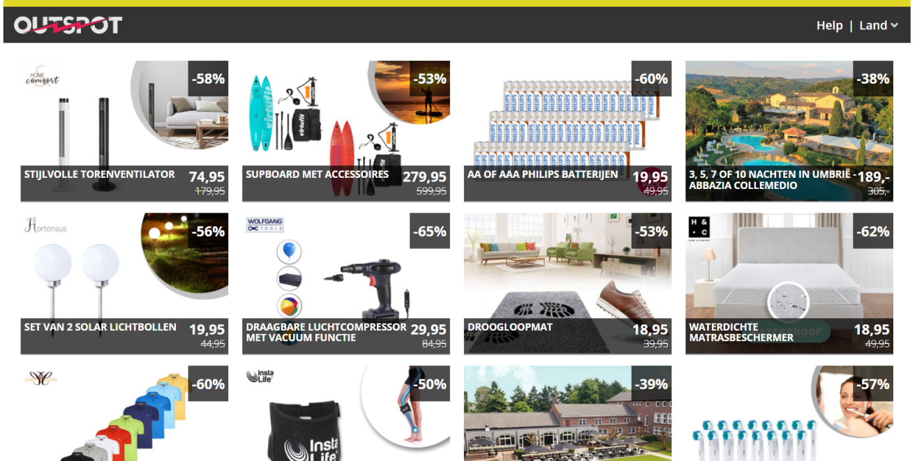 OUTSPOT  荷兰 网站截图