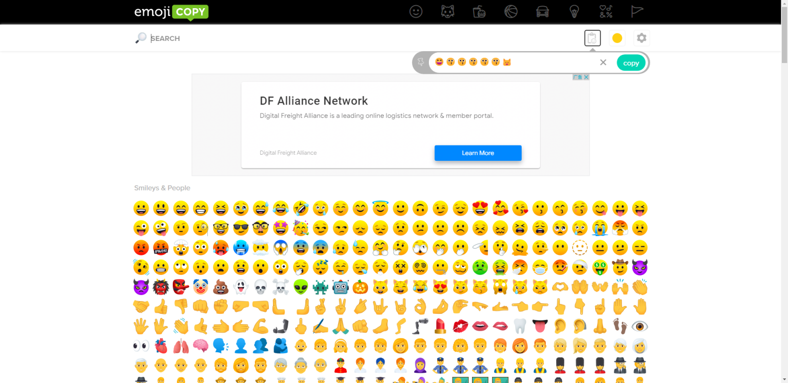 EmojiCopy 网站截图