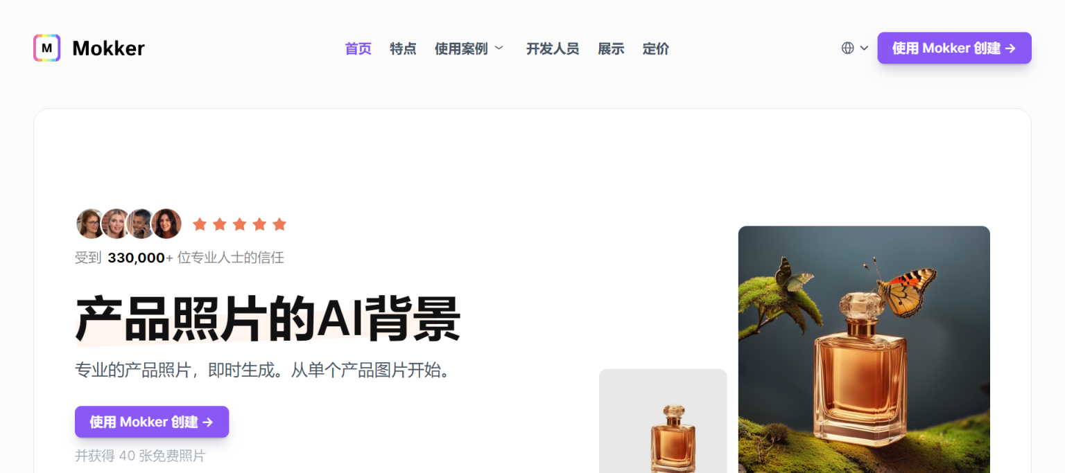 Mokker AI 网站截图