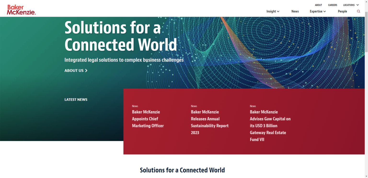 Baker McKenzie 律师事务所 网站截图