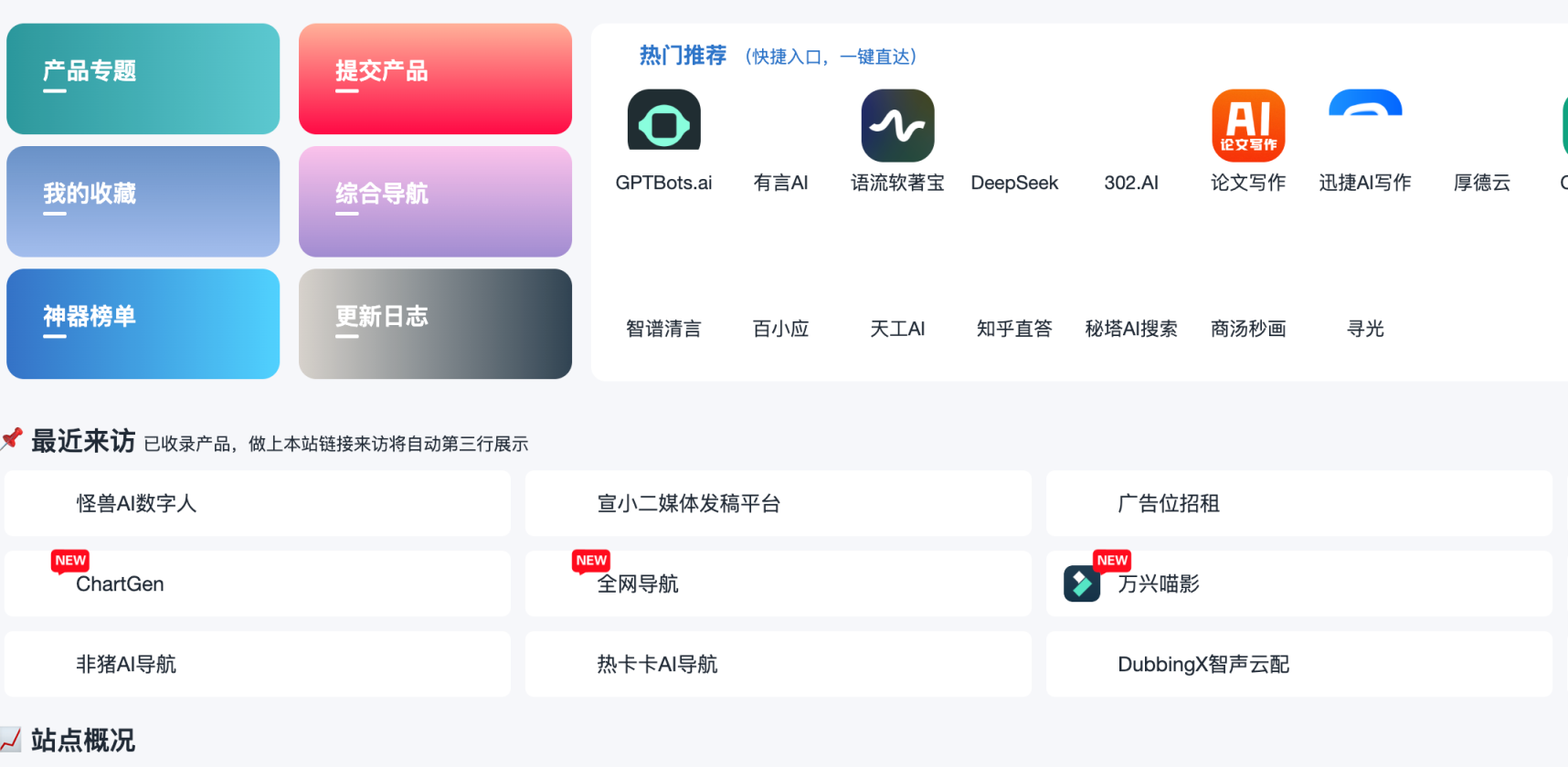 爱AI工具库 网站截图