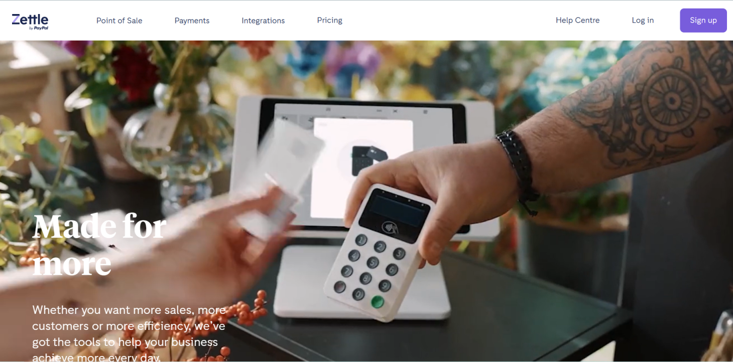 iZettle 网站截图